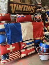 FRENCH FLAG Vintage Tea Dyed