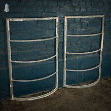 Curved Aluminium Window Frames, Pair of Metal Windows