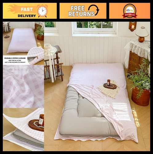 Pink gingham floor mattress - pink,