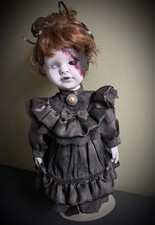 OOAK Gothic Creepy Horror Halloween Porcelain Doll
