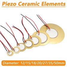 Piezo Elements Sounder Sensor Trigger Drum Disc Transducer 12/15/18/20/27/-50mm