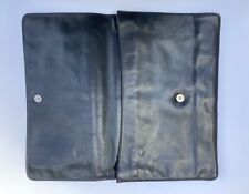 Vintage Enny Black Real Leather Handbag Made in Italy 21x31cm