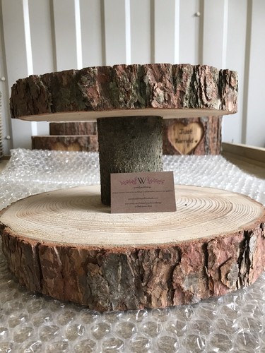 Two tiered rustic wooden - tiered,
