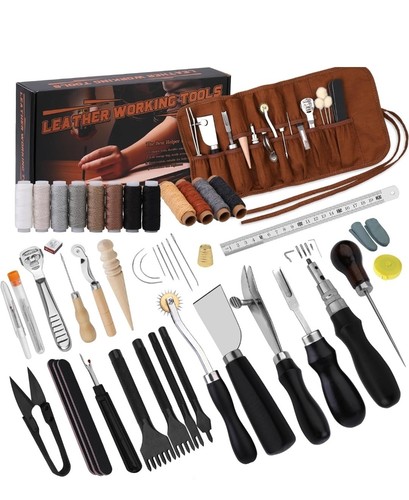 Leather working tools - working,
