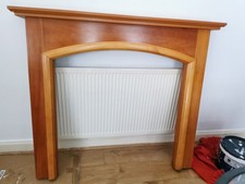 Fire Mantle Place Solid Wood In Great Condition for A Home