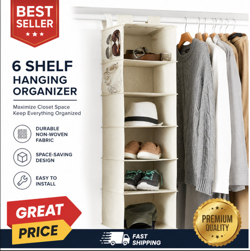 Canvas shelf hanging closet - canvas,