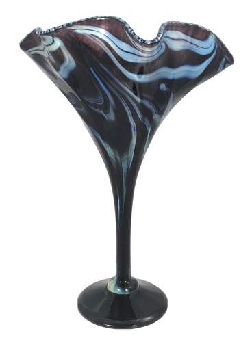 Okra glass one - okra, crackle