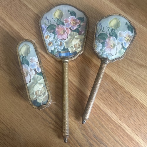 Vintage vanity set brushes - vintage,