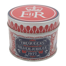 Vintage 1977 Queen Elizabeth II Silver Jubilee Tin with Matches Collectible