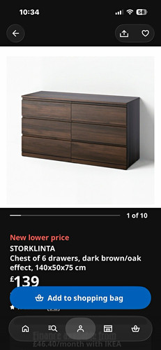 Ikea storklinta chest 6 - storklinta, of