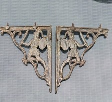 Victorian Architectural Salvage Antique Cast Iron Cistern Shelf Brackets c.1898