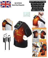 Knee Joint Massager Heat Physiotherapy Therapy Pain Relief Vibration Machine UK