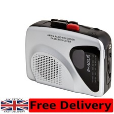 Groov-e Retro Portable Cassette Player & Recorder - AM/FM Radio, Earphones In...