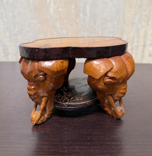 Hand carved wood elephant - hand,