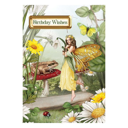 Woodland fairy birthday card - card,