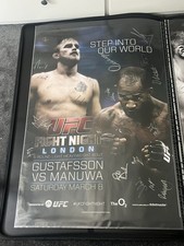 UFC London Manuwa vs Gustafsson Signed Event Poster