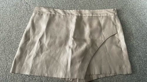 Zara skort champagne gold - zara,