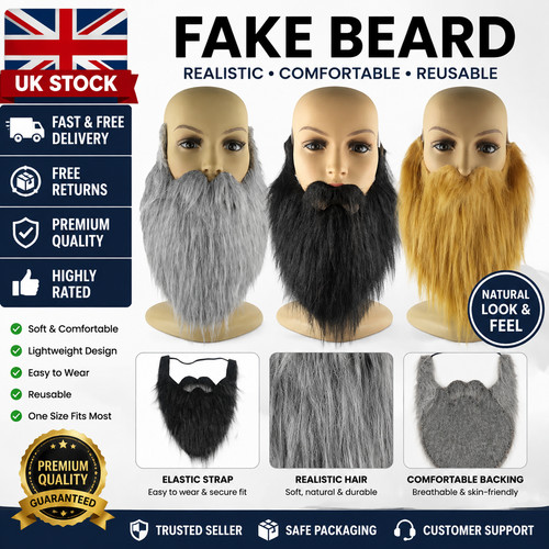 Komonee fake beard ginger - fake, for