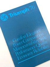 TRIUMPH CAR Sales Brochure 1976. Dolomite, Saloon, Spitfire, Stag, TR7