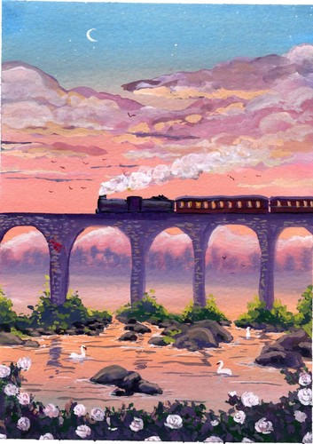 Original gouache painting - painting,