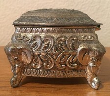 Vintage Unusual Metal Carved