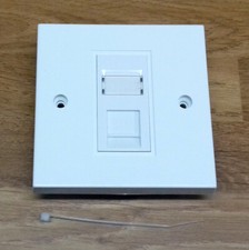 RJ11 TELEPHONE SINGLE SOCKET MODULE FACEPLATE FAX ADSL MODEM US EURO KAUDEN