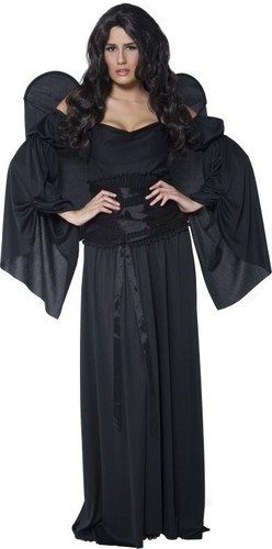 Ladies black cemetery angel - ladies,