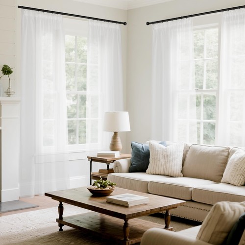 White curtains for track - white,