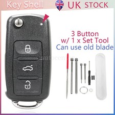 3 Button Car Flip Key Fob Case