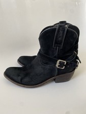 Sancho Black Faded Suede Ankle