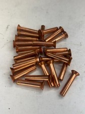 Copper Countersunk Rivets 5mm x 25mm Solid Flat Head Pack of 25