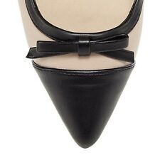 DEBENHAMS. THE COLLECTION. LADIES. CREAM BOW APPLIQUÉ POINTED TOE COURT SHOES