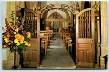 Postcard Cerne Abbas Dorset England St Mary's Church interior