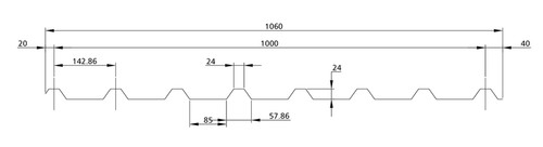 1000 box profile foam eaves - box,