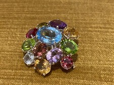 Multi-colored Gems Brooch by