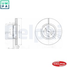 2x BRAKE DISC BG4054 FOR