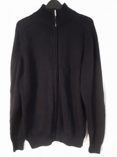 Mens Size  M Bhs Navy  Blue Full Zip Up Cardigan