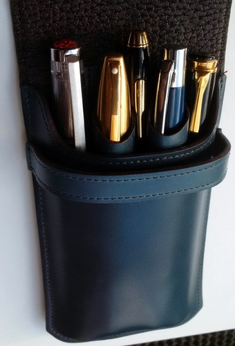 Luxury leather pen case - pen, *