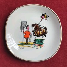 Thelwell Horse Showjumping Cartoon Trinket Dish Pin Tray