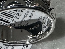 SILVER BLACKEND BAND RING WITH