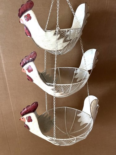 Vintage tier metal chicken - vintage,