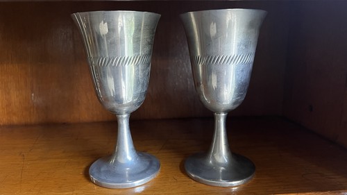 Vintage silver plated wine - silver,