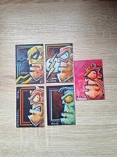 FIVE DC MARVEL HEROES SKETCH CARDS BY RAK INC: DAREDEVIL, HULK, FLASH & IRONFIST
