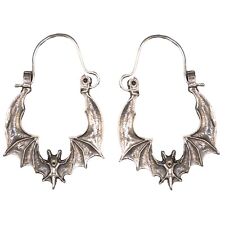 Bat Wing Drop .925 sterling silver hook earrings ladies womens vampire gothic