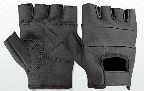 Leather fingerless gloves - fingerless,