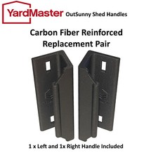 Door Handle Pair for Yardmaster Outsunny Shed, High Strength Carbon Fiber PETGCF