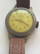 Mentor - Small brown strap and silver round ladies watch - Untested