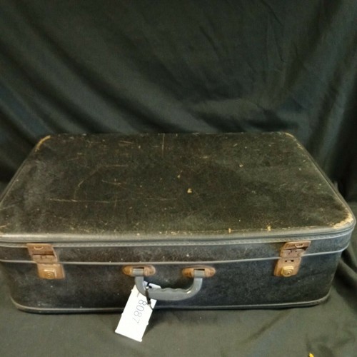 Vintage suitcase large blue - suitcase,
