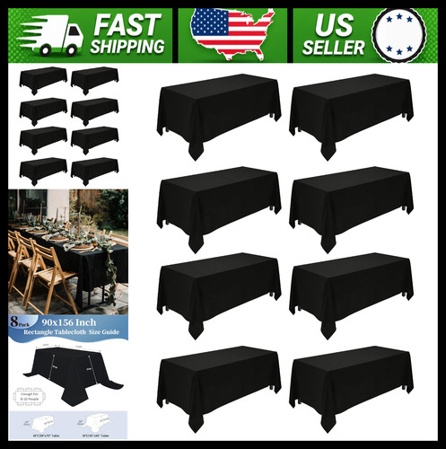 Pack black tablecloths - black,