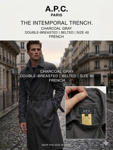 Paris men s trench coat - a.p.c., men's